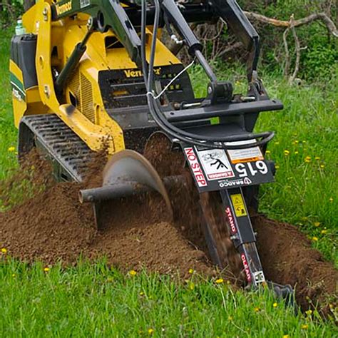 trench bucket skid steer|trenching attachment for skid steer.